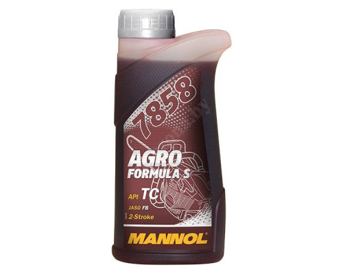 Масло моторное для двухтактных двигателей MANNOL 7858 Agro Formula S API TC , синтетическое, 0.5л.