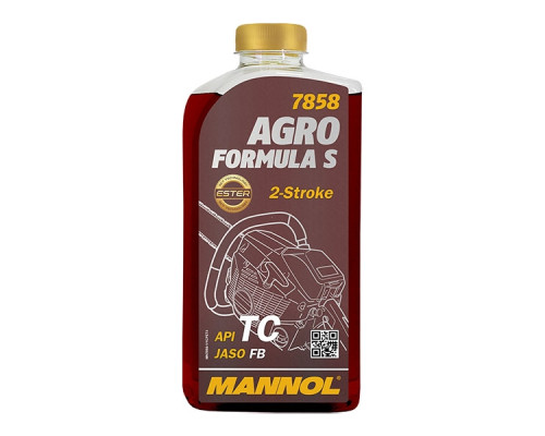 Масло моторное для двухтактных двигателей MANNOL 7858 Agro Formula S API TC , синтетическое, 420 мл PET